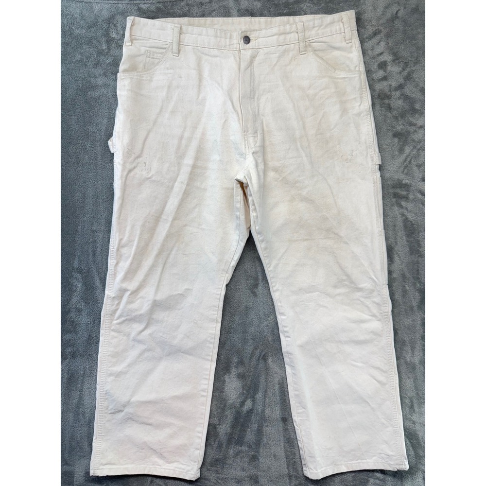 Dickies Mens Carpenter Pants Size 40x30 Beige Work‎ Utility Trousers